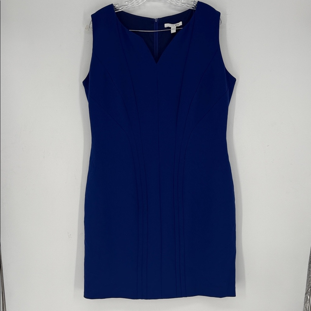 Hugo Boss Daladi Sleeveless Blue Sheath Dress Size 14